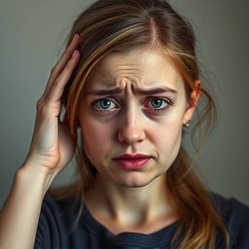 Sarah looking stressed and overwhelmed before her transformation.